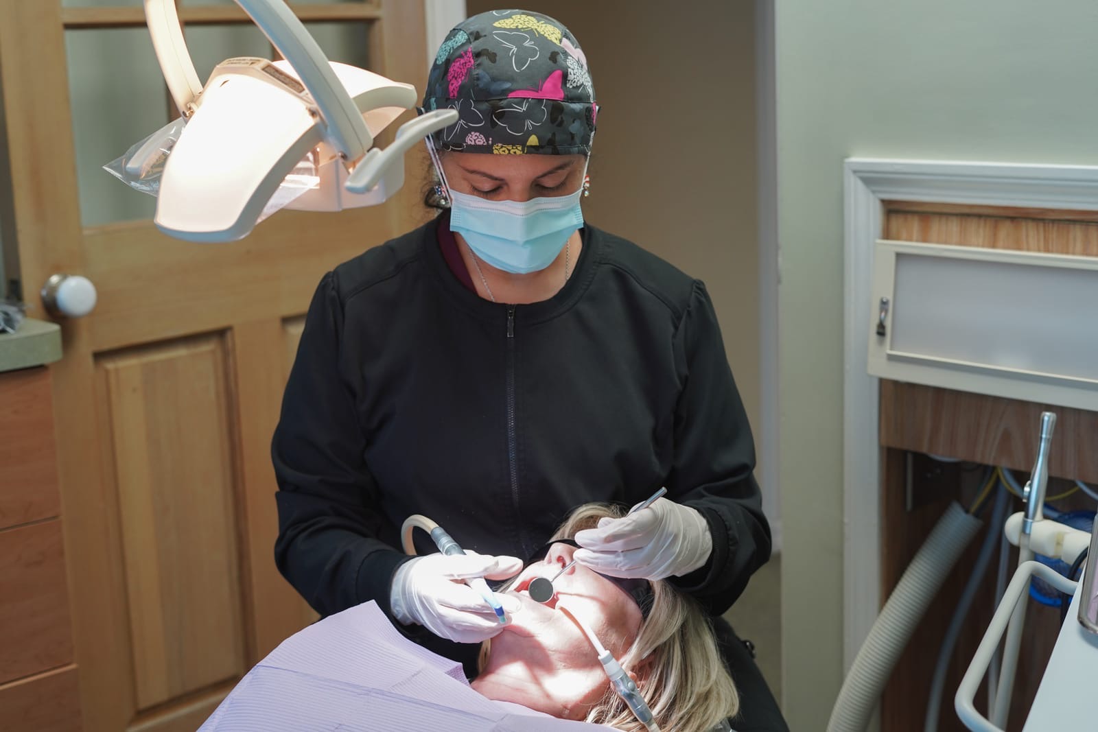 Dr. Bergens explaining treatment options to a patient